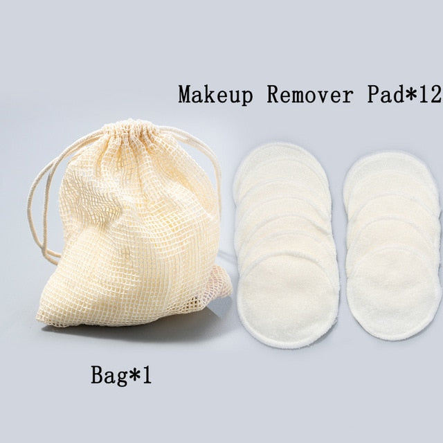 12Pcs Makeup Remover Pads Reusable